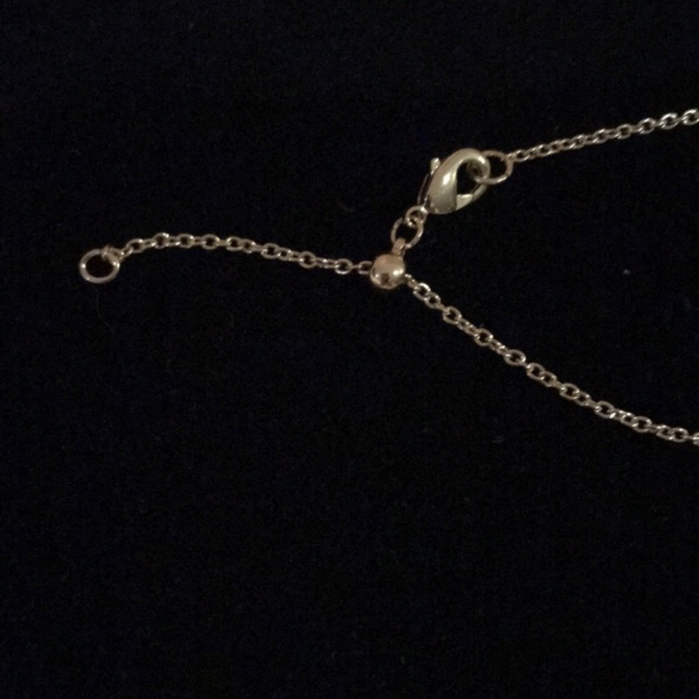 CZ dainty Y lariat necklace gold tone minimalist boho LAST ONE!! - Picture 6 of 6